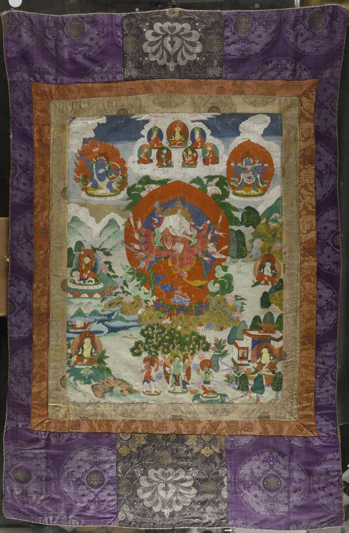Null Thangka de Ganapati 
Tibet, fin du XIXe-début du XXe siècle
La divinité en &hellip;