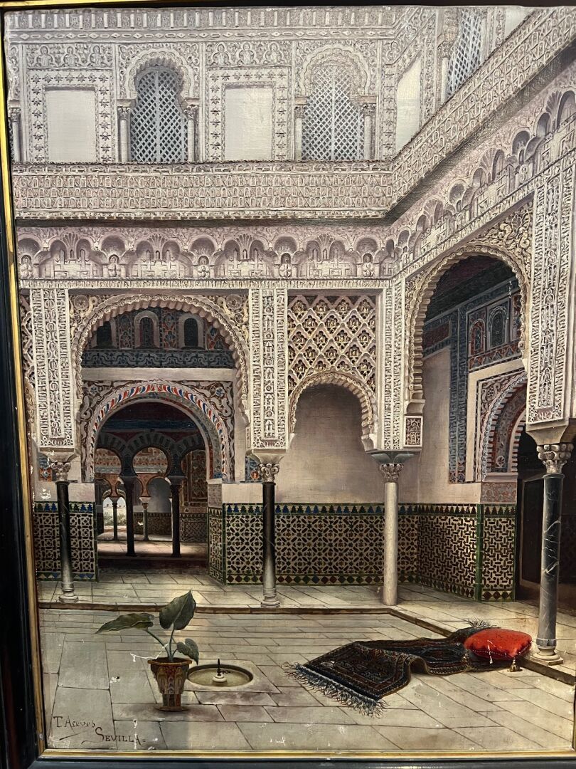 Null THOMAS ACEVES DE LOREDO (siglos XIX - XX)
Sevilla, patio del Alcázar
Lienzo&hellip;