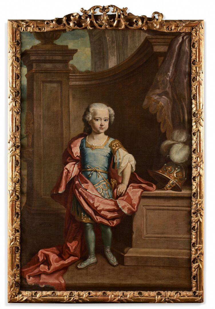 Null 18世纪奥地利学校，马丁-迈腾斯二世的随行人员
巴伐利亚的查尔斯-西奥多，帕拉蒂纳-苏尔茨巴赫的王子(1724-1799)的画像
原画布。
背面的铭文&hellip;