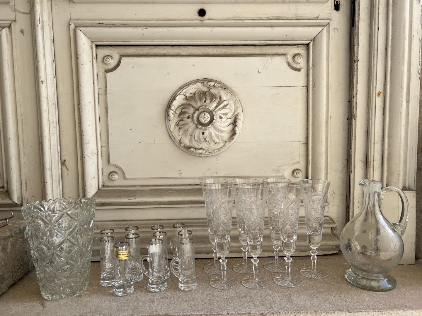 Null MANNETTE of cut crystal glassware, XIX and XX century.
