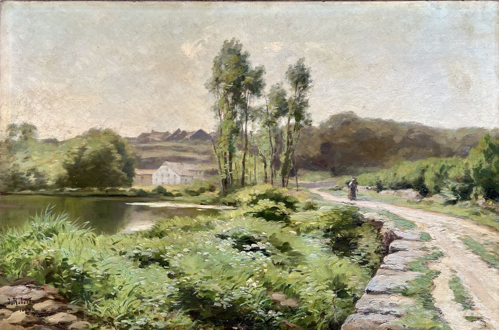 Null J.ROBERT, 1894
沿着Semur-en-Auxois的Armançon河的Baudon码头，看到老Braziller磨坊和Chaume P&hellip;