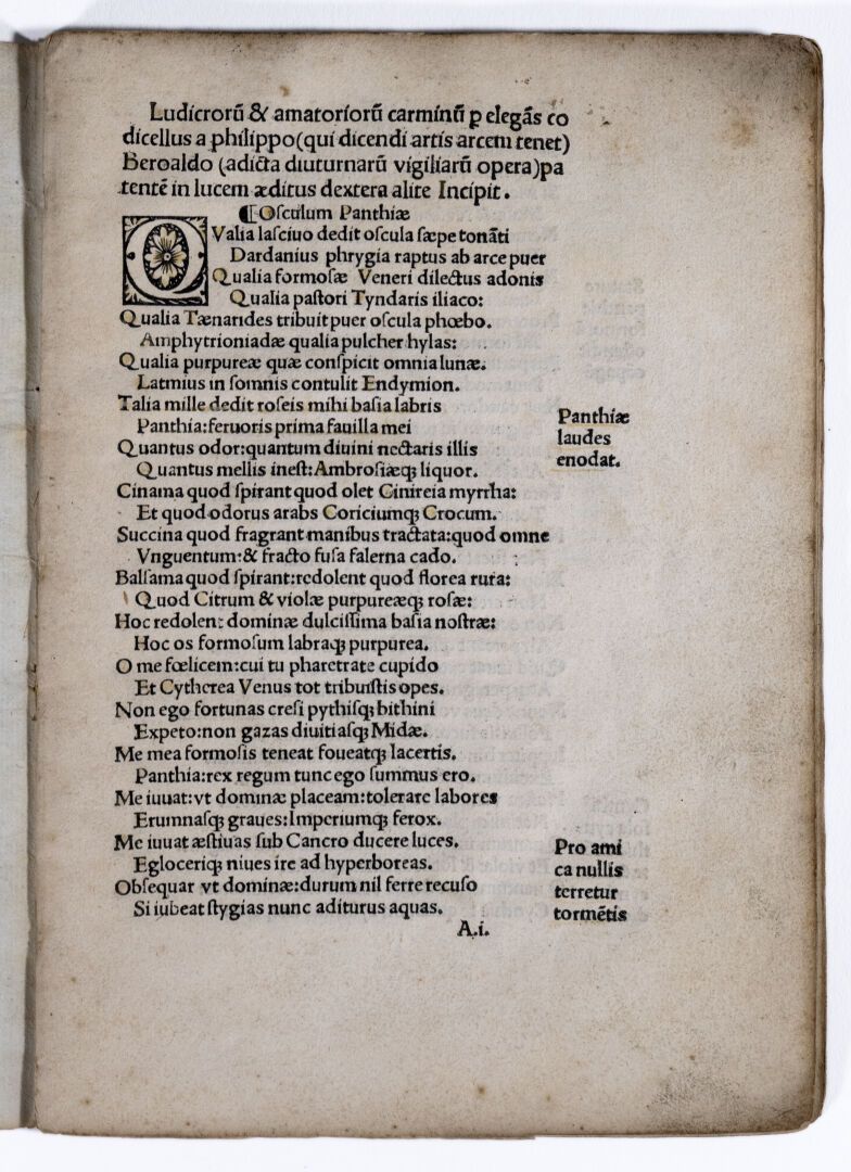 [Post-incunable]. BEROALDO (Filippo). Ludicroru[m] et amatorioru[m] carminu[m] p&hellip;