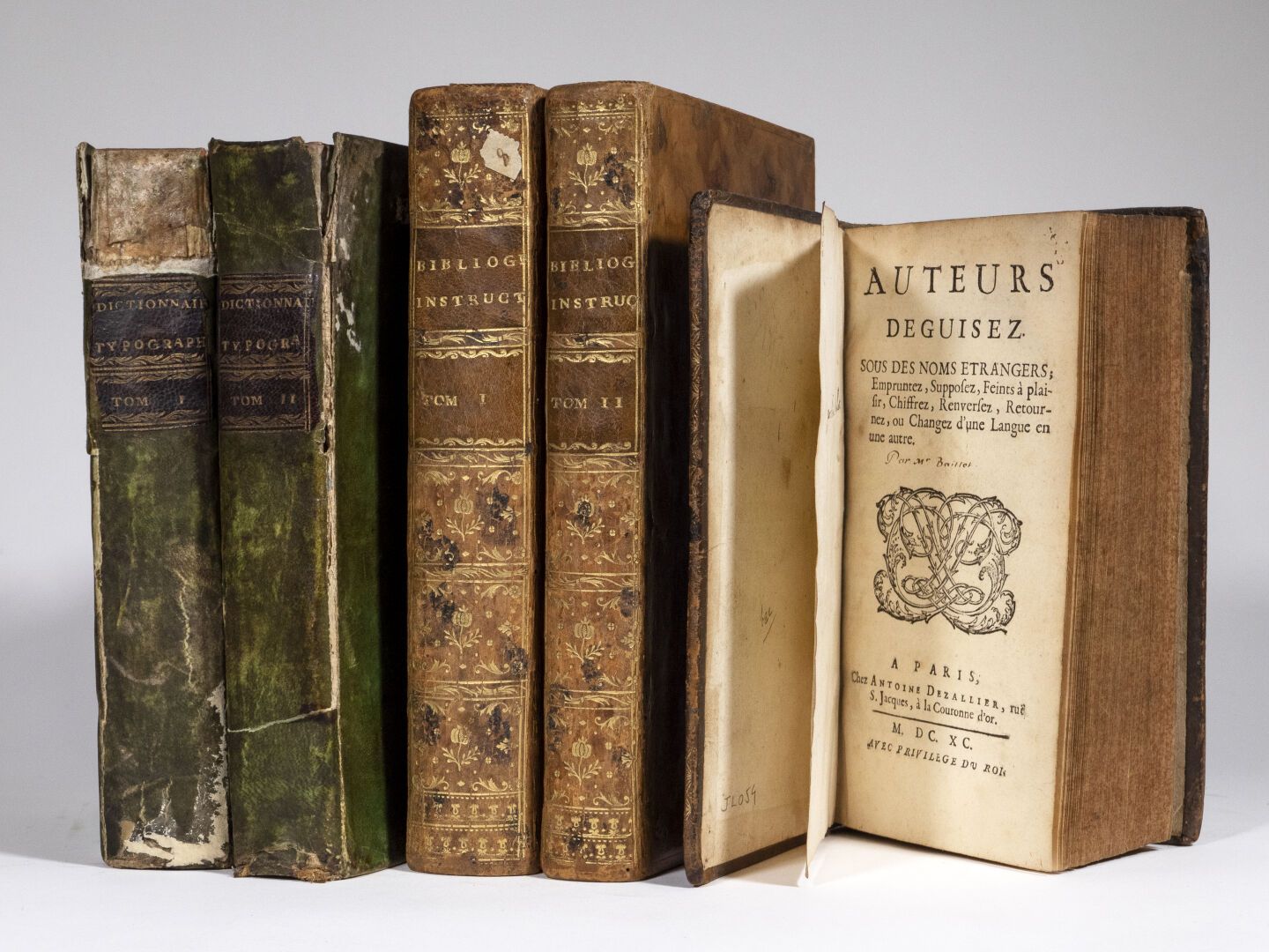 [Bibliographie]. 5 volumes. [Bibliography]. DEBURE (Guillaume-François). Instruc&hellip;