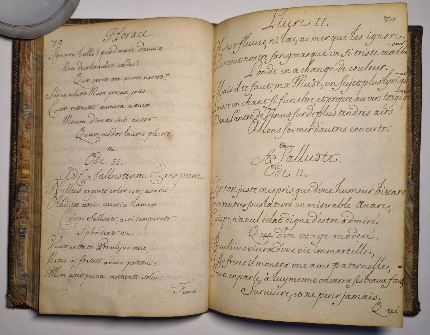 [Manuscrit]. HORACE en vers françois. XVIIIe siècle. [Manuscrit]. HORACE en vers&hellip;