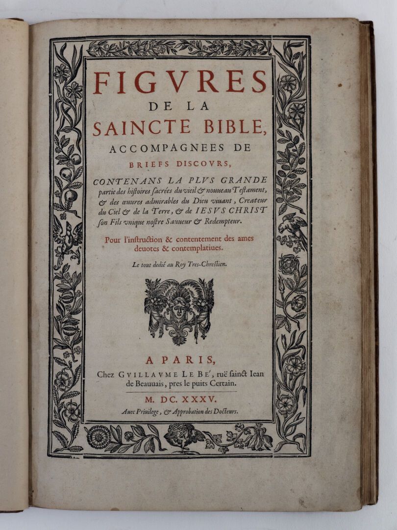 [Bible illustrée. Français. 1635]. FIGURES de la saincte Bible, accompagnées de &hellip;