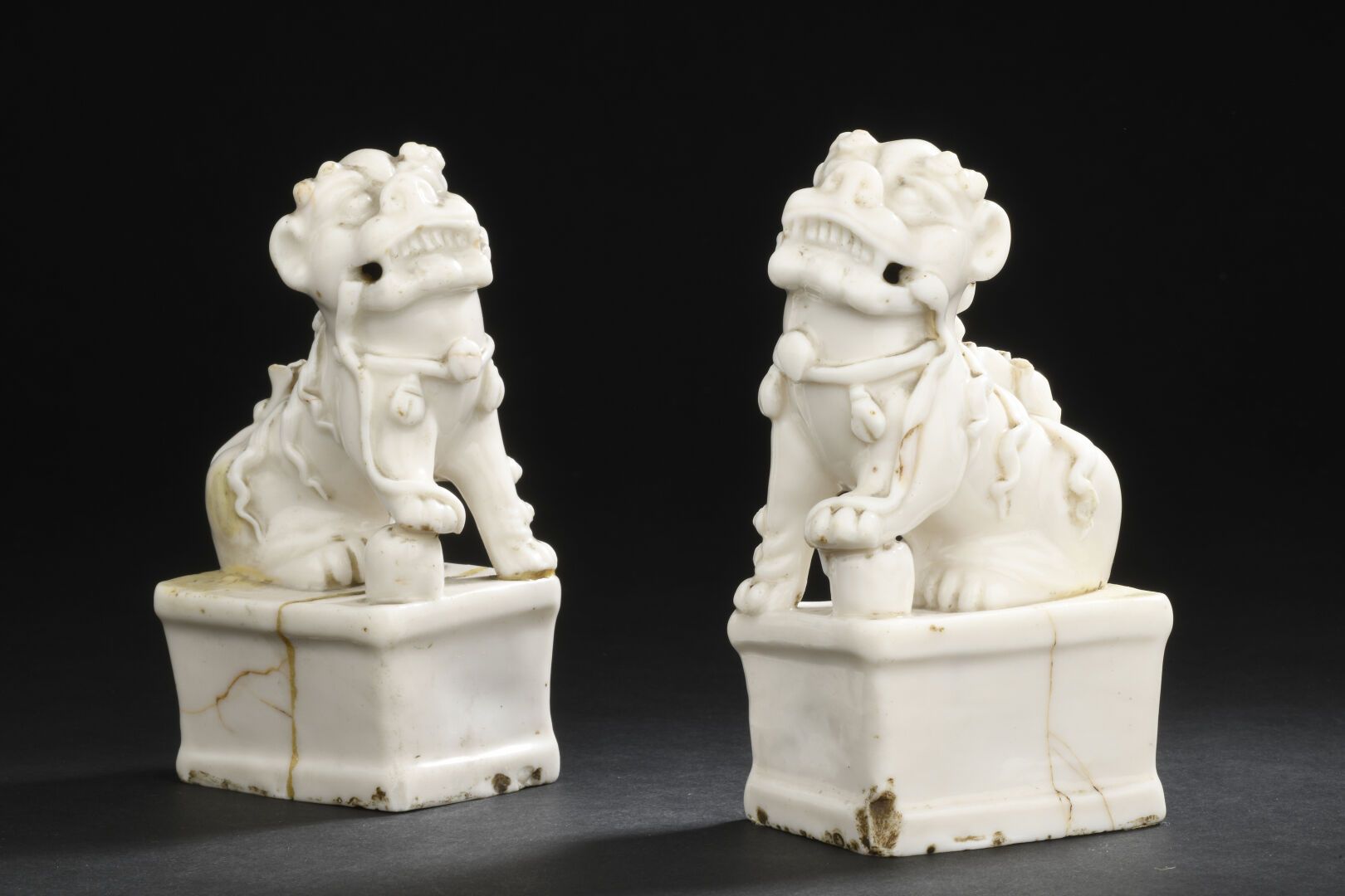 Null PAIR OF FO DOGS in white CHINA porcelain
CHINA, Kangxi period (1662-1722)
D&hellip;