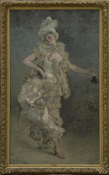 Null Georges Clairin (1843-1919)
Pierrette, l'élégante au chapeau de plume
Huile&hellip;