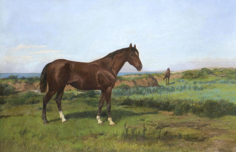 Null Charles Clément Quinton (1851-1920)
Cheval dans la prairie
huile sur toile
&hellip;