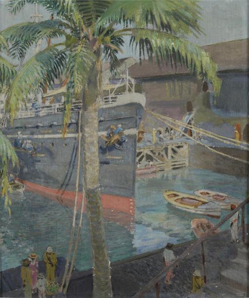 Null Raoul du Gardier (1871-1952)
Ile de La Réunion
Huile sur panneau 
55, 5 x 4&hellip;