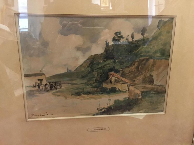 Null Johan-Barthold JONGKIND (1819-1891)
En bas de la falaise
Aquarelle signée e&hellip;