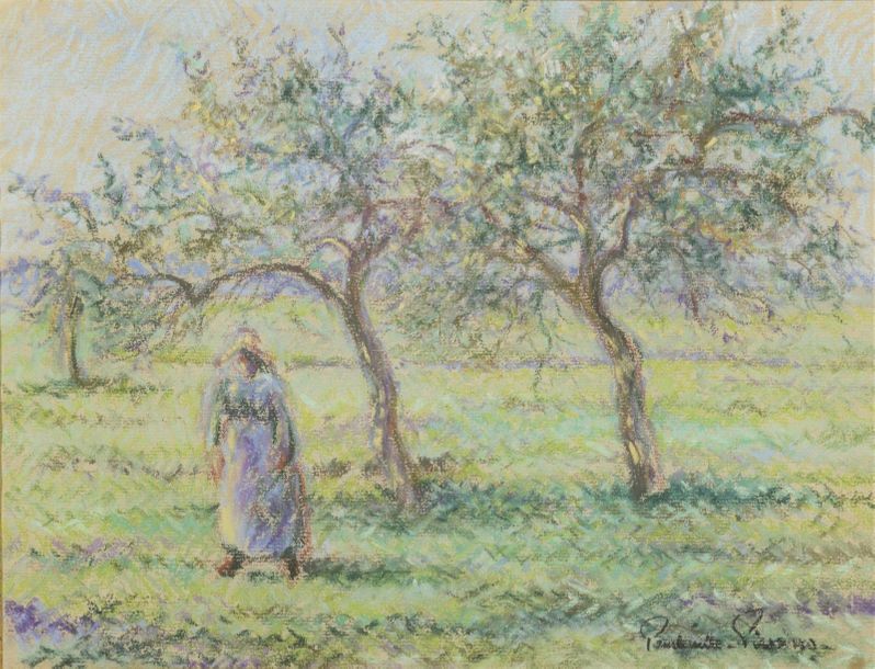 Null Paul-Émile Pissaro (1884-1972)
Femme et les deux pommiers
aquarelle signée &hellip;