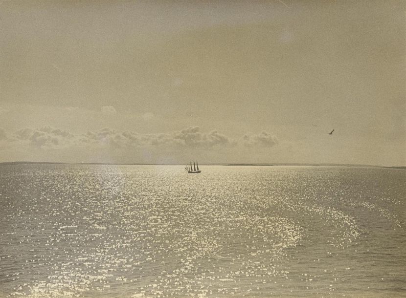 Null R A CLAUDE de Meaux 
Marine, Le bric en plein soleil vers 1938
28 x 39 cm