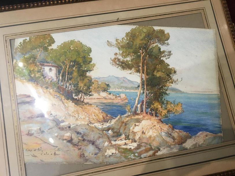 Null Emile APPAY (1876-1935)
Cap d'Ail, cote d'azue
Aquarelle située en bas à ga&hellip;