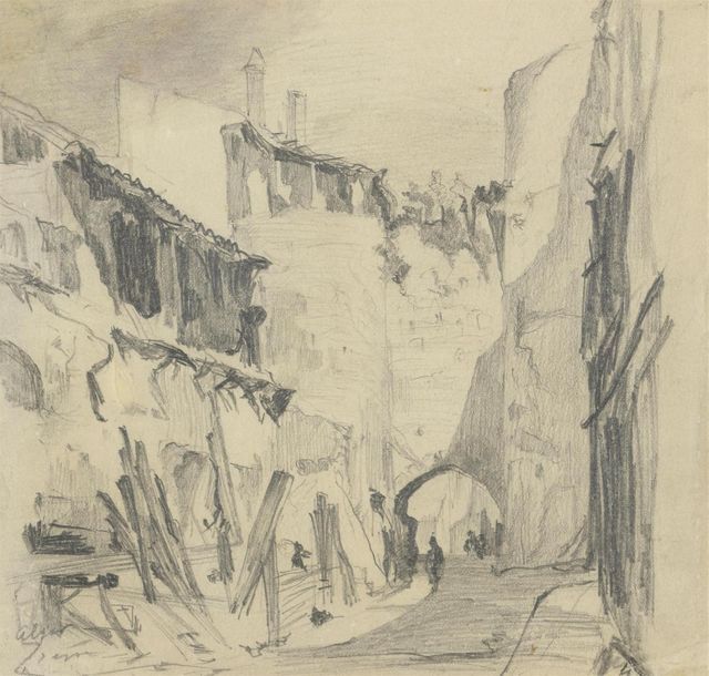 Null Félix Ziem (1821-1911)
Rue d'Alger
Dessin signée en bas à gauche
15 x 14 cm