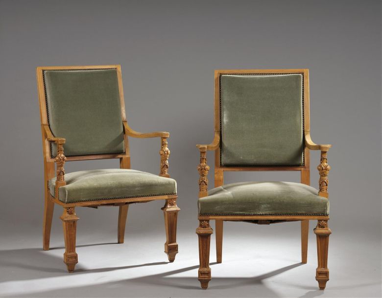 Null ROLLIN Lucien (1906-1993)
Exceptionnelle paire de fauteuils d´inspiration N&hellip;