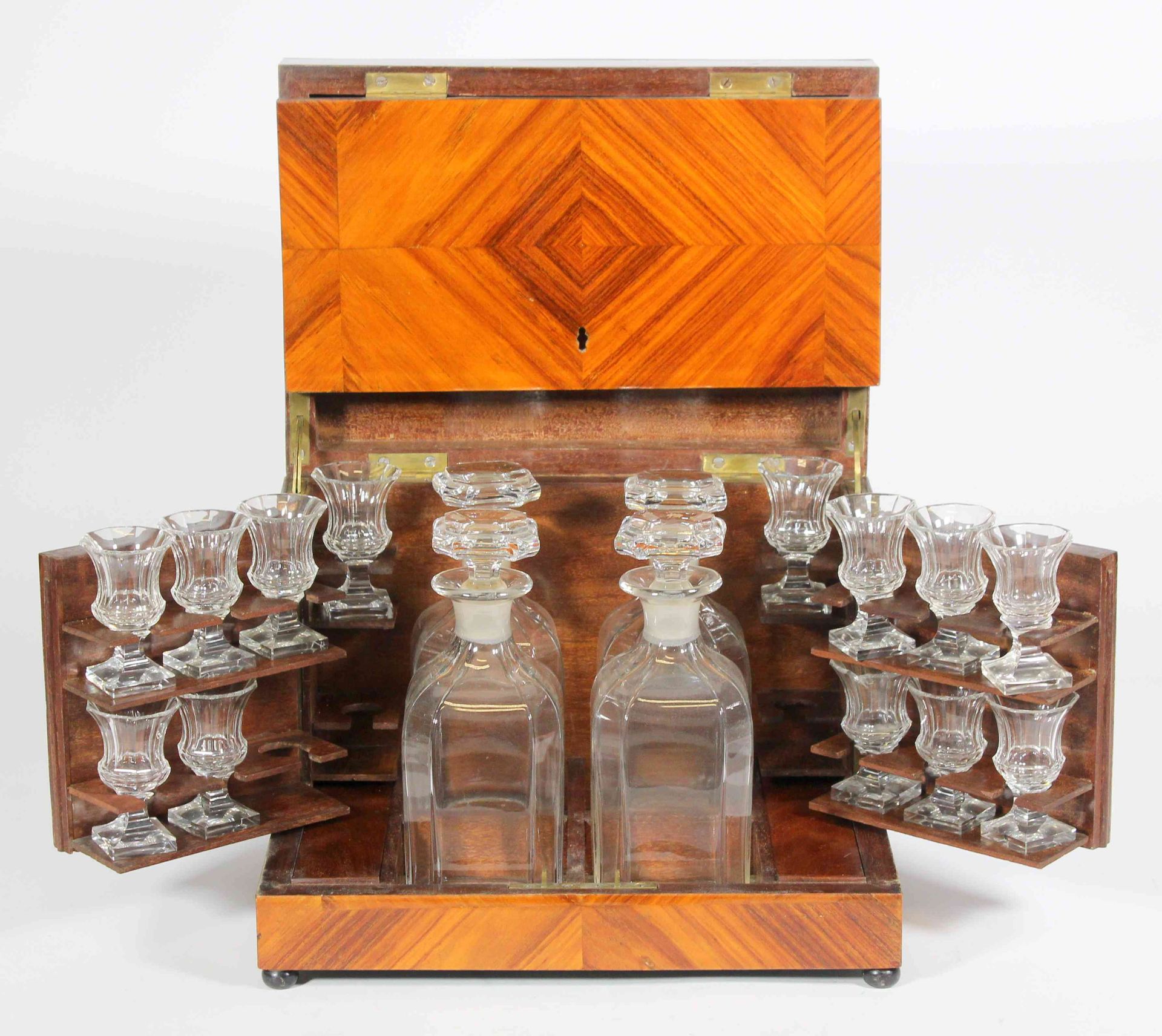 Mahogany veneered liquor cabinet with brass fillet, deco…