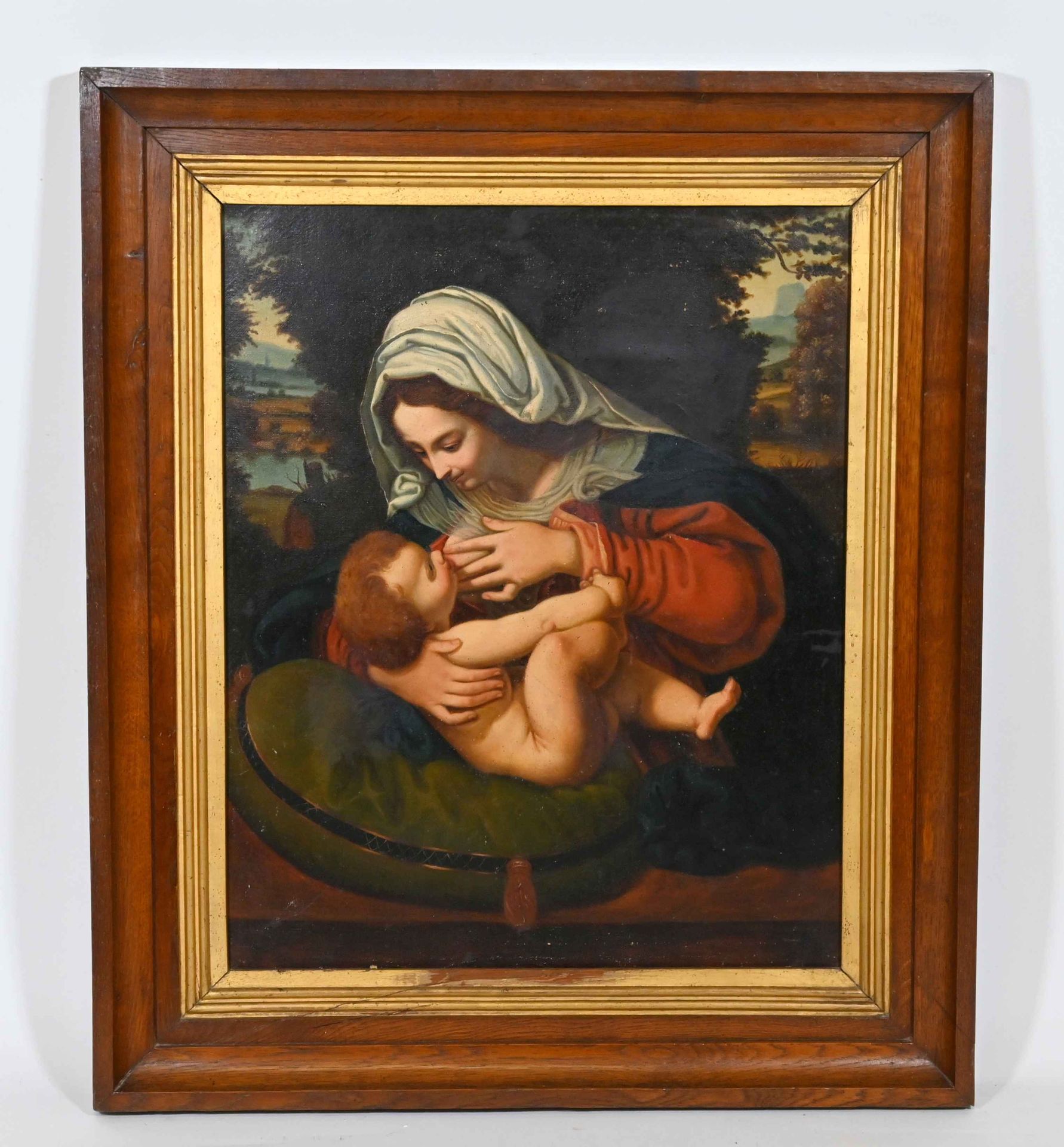 Null Andréa di Bartolo，又名 "Solario"（约 1470-1520 年）的作品，18 或 19 世纪早期临摹的 "圣母与绿色垫子"，&hellip;