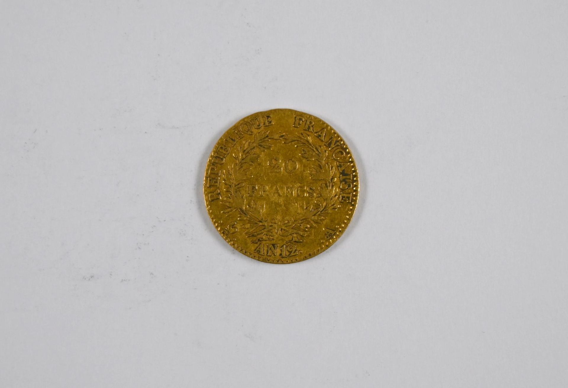 Null (x1) 20FF 金币，波拿巴一世执政官侧面像，12 年 - 除增值税外，费用降至 13.5