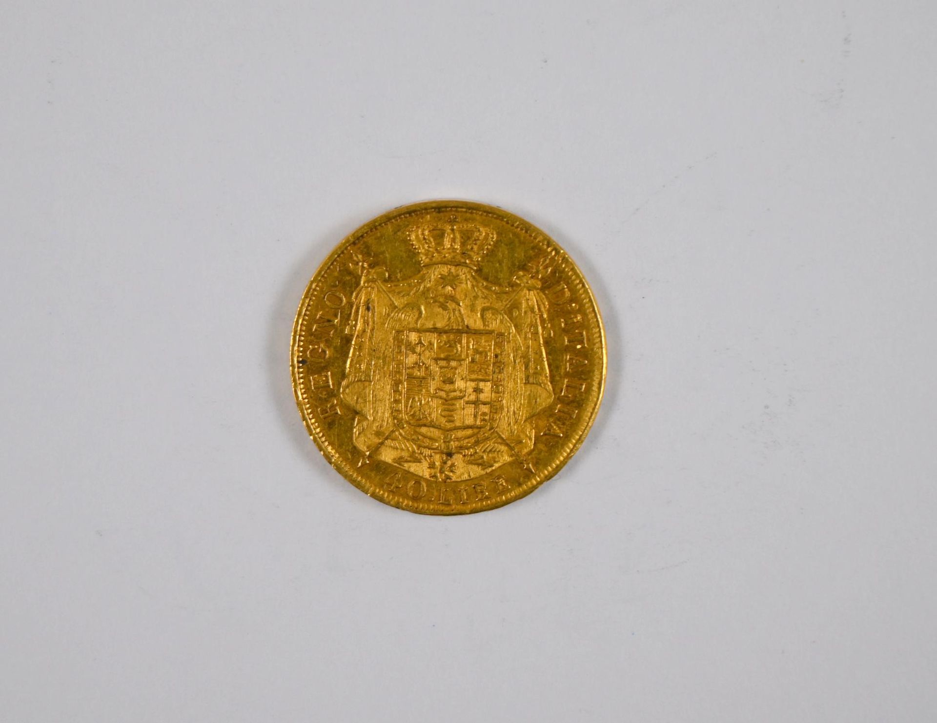 Null (x1) 40 意大利里拉金币，拿破仑一世，意大利国王，1814 年 - 除增值税外，费用降至 13.5%
