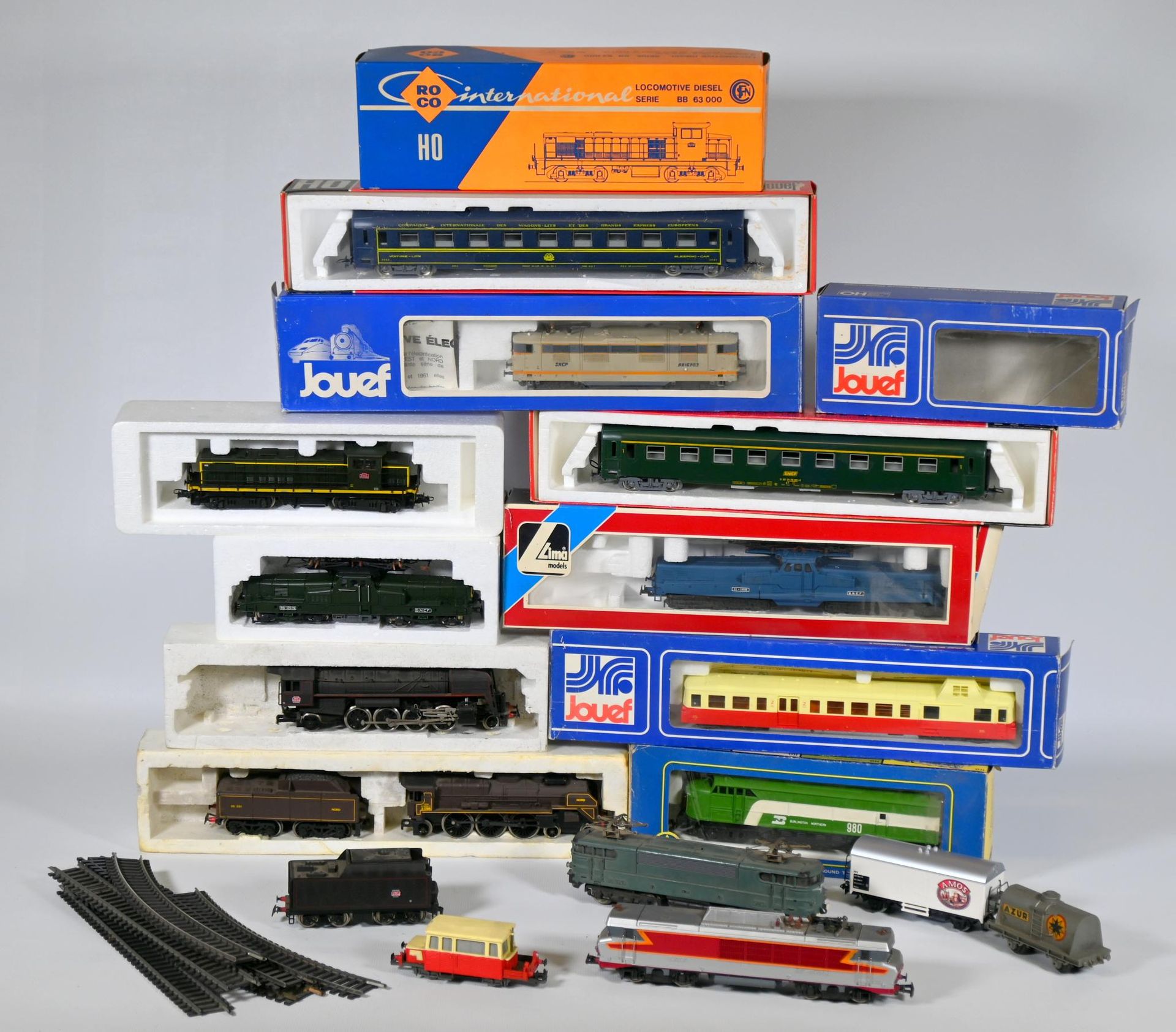 Null Jouef, lot of (x6) locomotives - Included (x1) Ro Co international locomoti&hellip;