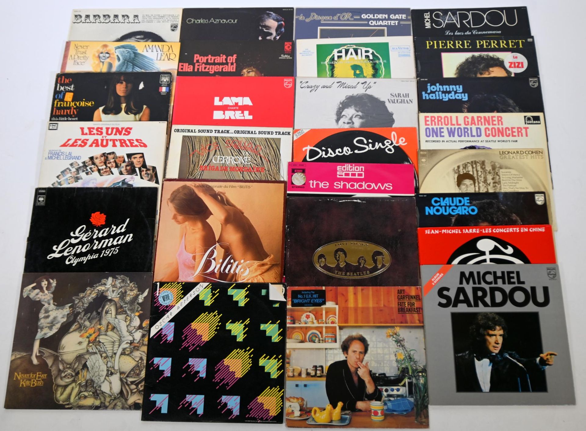 Null Lote de (x27) discos de vinilo (x33), jazz, variedad francesa e internacion&hellip;