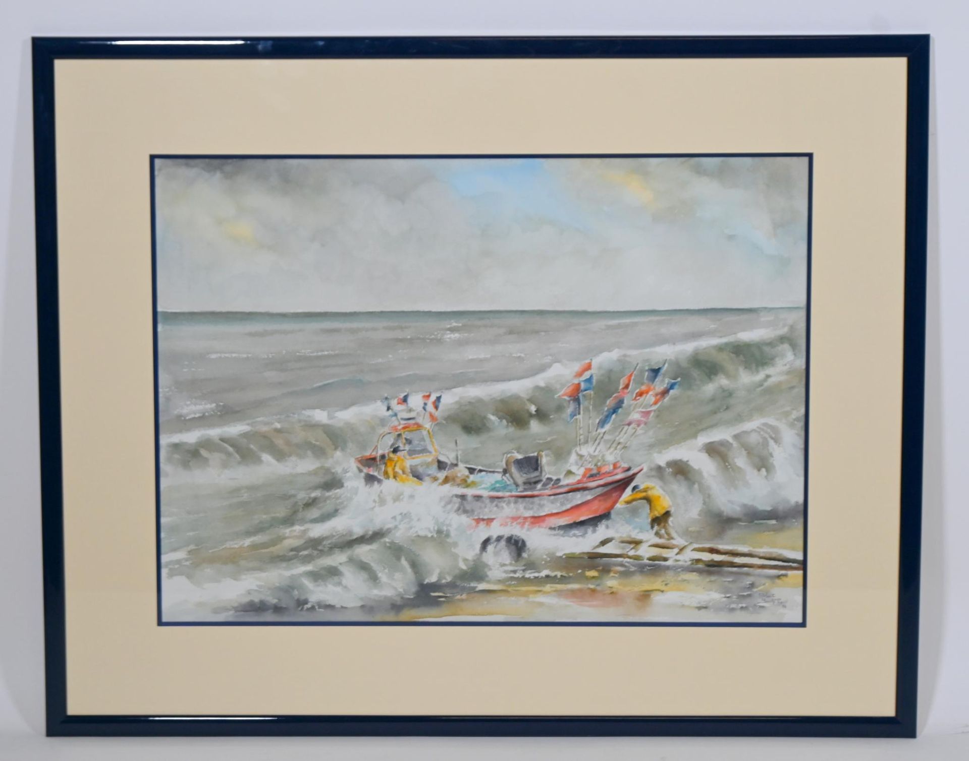 Null Roberte Bucheler (née en 1940) "contre vents et marées", aquarelle sbd et d&hellip;