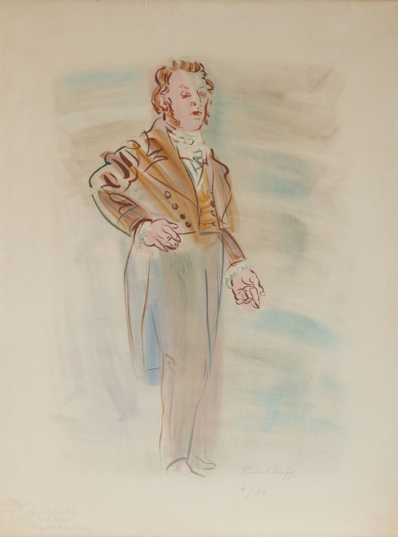 Null 拉乌尔-杜菲 (1877-1953)

André-Marie Ampère，在《电力仙子》之后

彩色石版画。

板块内有签名和编号4/150。

&hellip;