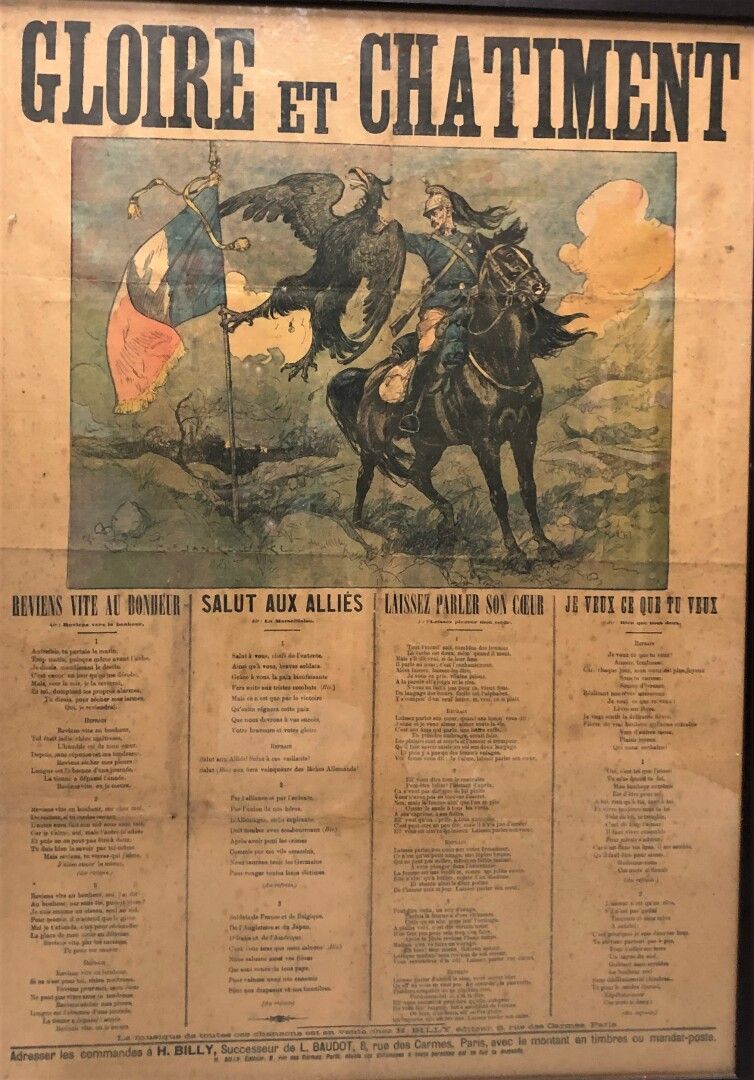 Null Gloire et châtiment

Affiche de quatre chansons illustrées

77 x 54 cm (éta&hellip;
