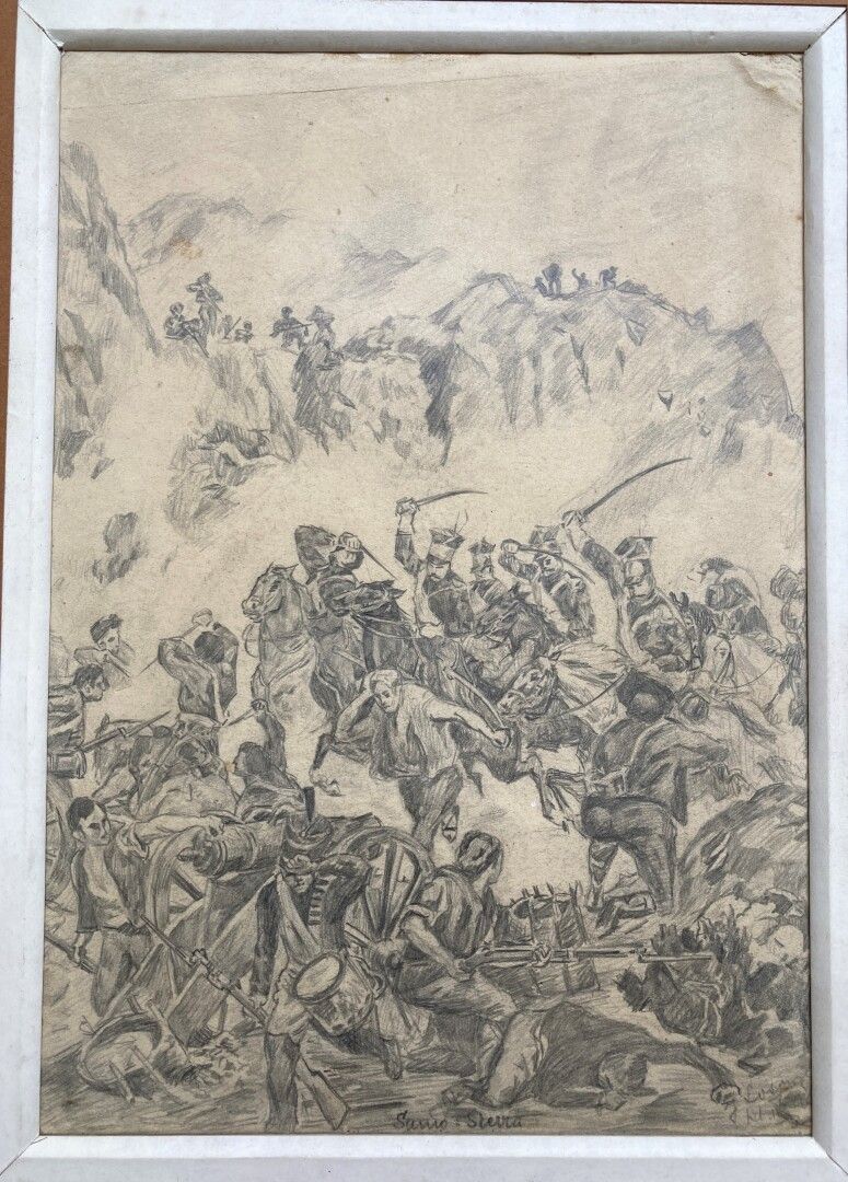 Null Ecole FRANCAISE vers 1900

La bataille de Somo Sierra

Crayon noir

29 x 20&hellip;