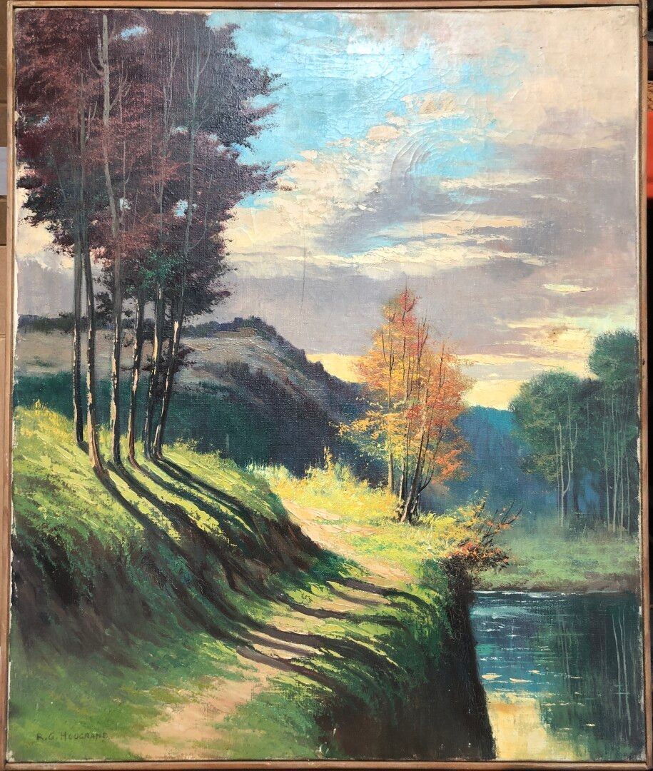 Null 加斯帕德-侯格兰 (1897-?)。

山中的树影

布面油画，左下角有签名

55 x 46 厘米（磨损）。