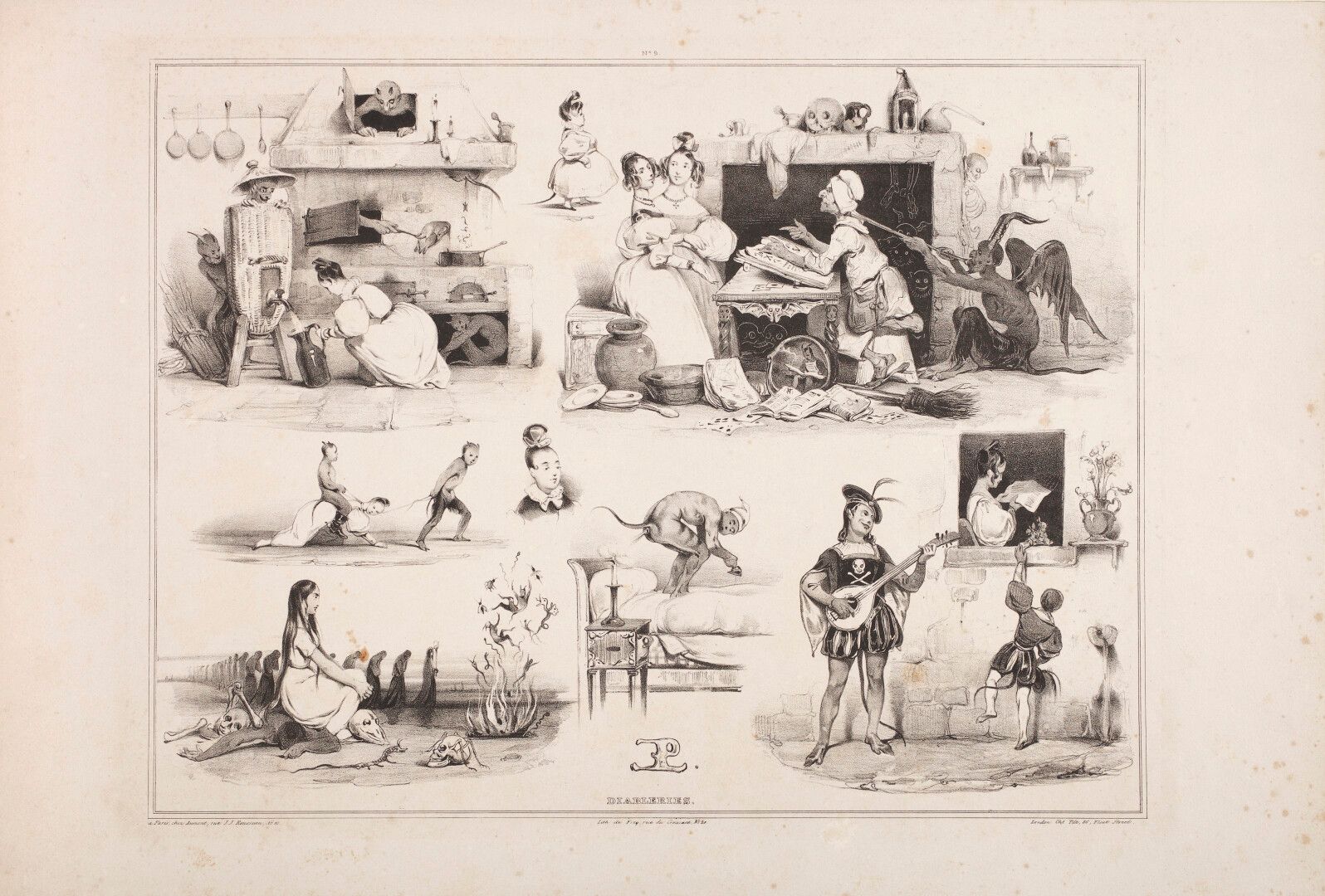 Null Le POITEVIN (Eugène)或Le Poittevin (1806-1870), 后面是

石版印刷术中的Diableries或Devil&hellip;