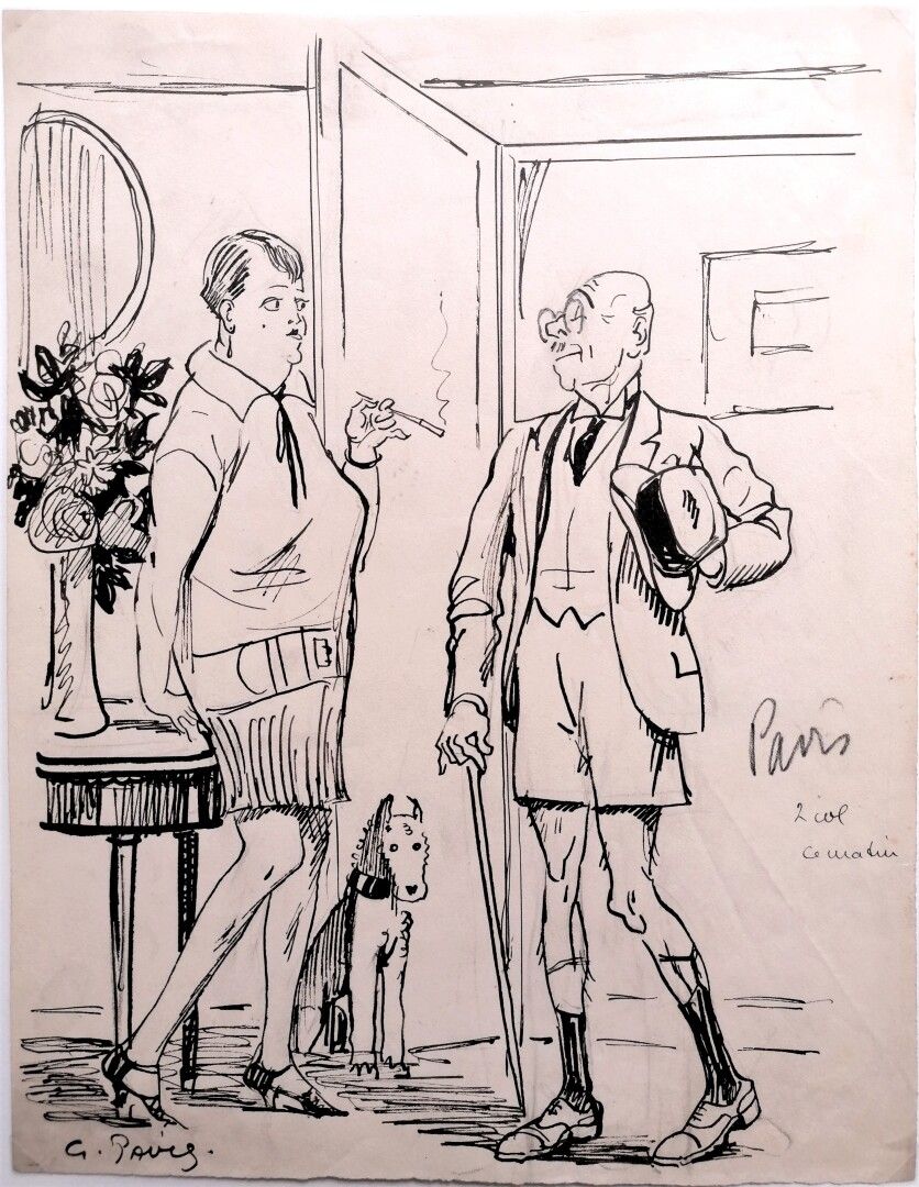 Null Georges PAVIS (1886-1977)

POURQUOI PAS ?

Tusche signiert unten links, rüc&hellip;