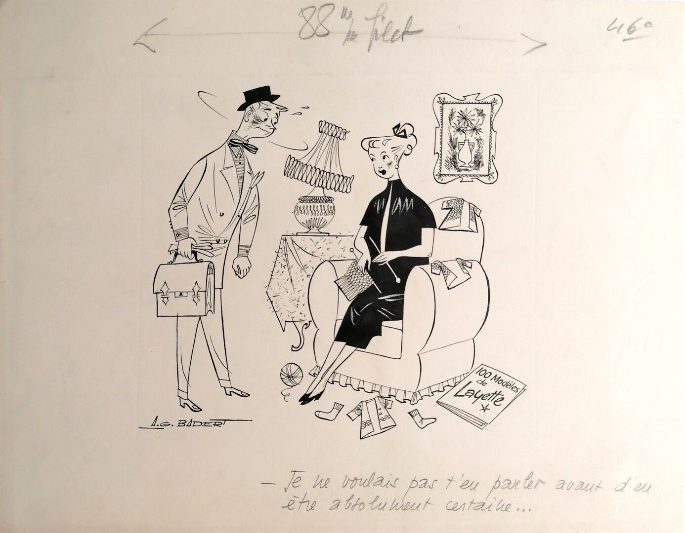 Null 阿尔贝-乔治-巴德尔(Albert Georges BADERT) (1914-1994)

新

印度墨水和水粉画，左下角有签名和标题，背面有 "I&hellip;