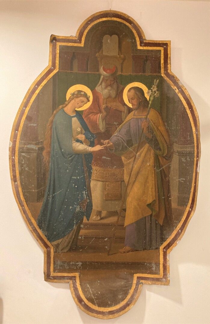 Null 19世纪的学校

马利亚和约瑟夫的婚礼

金属板上的油

125,5 x 76 cm