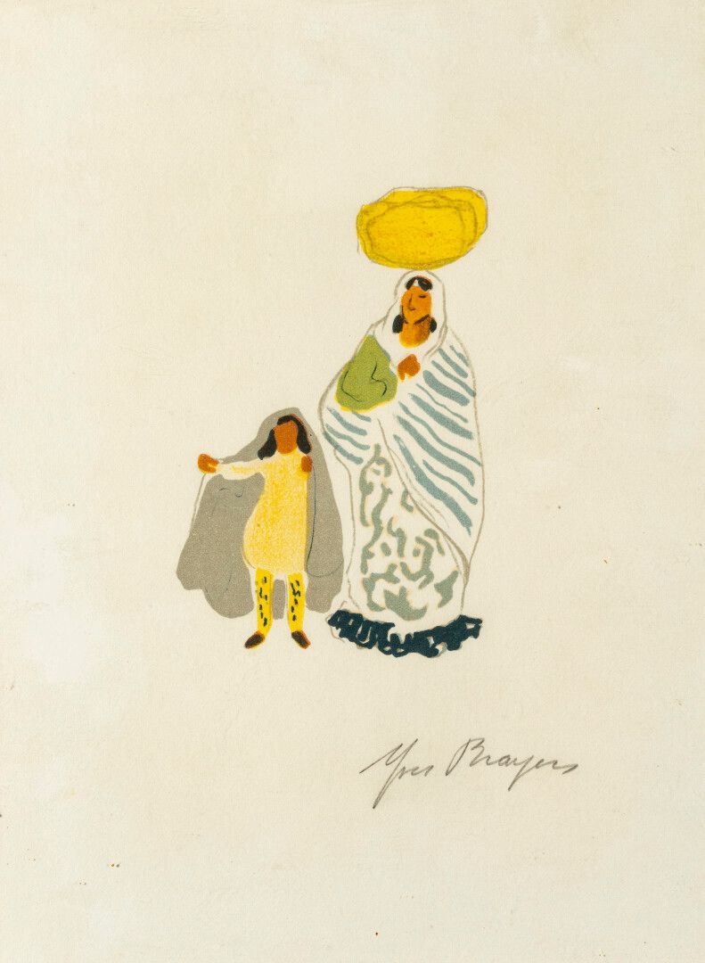 Null Yves BRAYER (1907-1990), 经过

母亲和女儿

彩色印刷品右下角加签

29 x 22,5 cm
