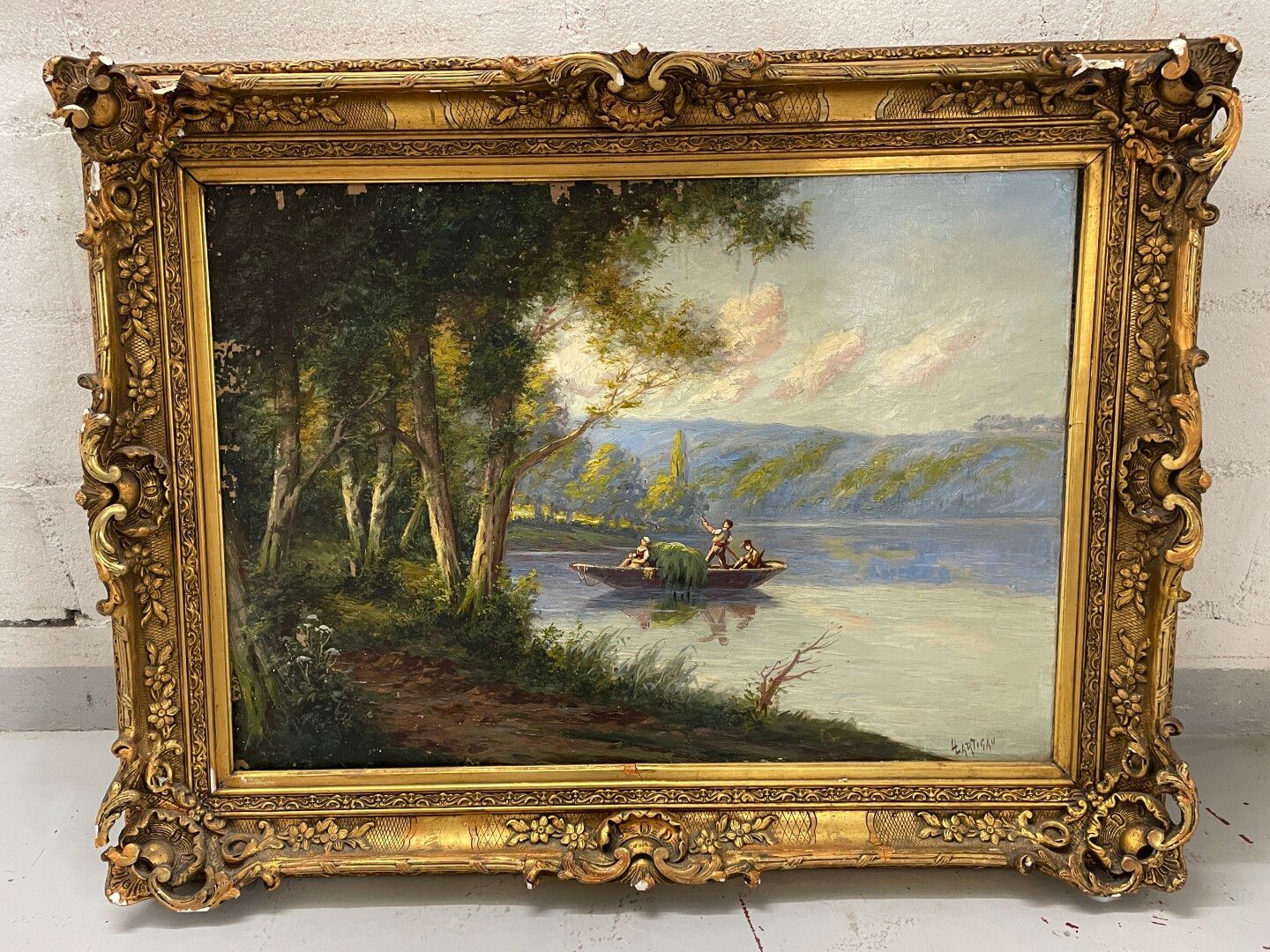 Null Louis LARTIGAU

Barque de pêcheurs sur un lac

Huile sur toile signé en bas&hellip;