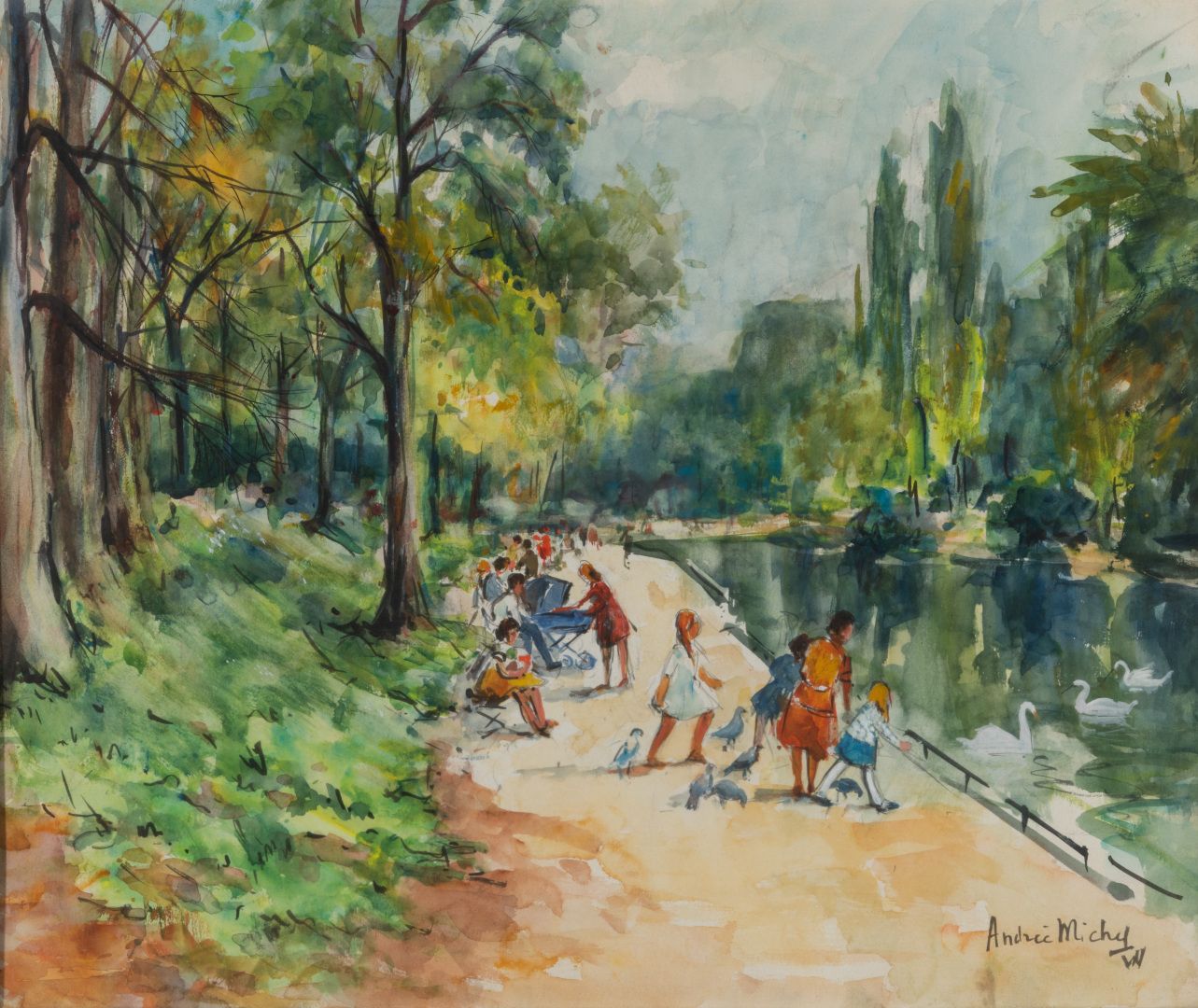 Null Andrée MICHEL (1908-1975)

Promenade au parc

Aquarelle sur papier signée e&hellip;