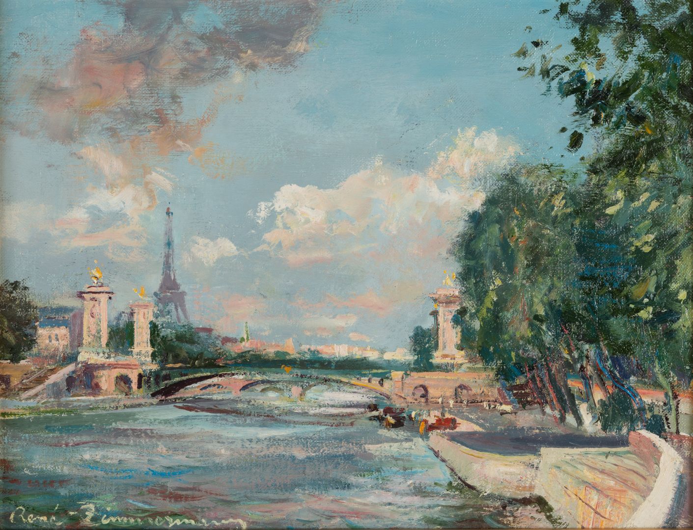 Null René ZIMMERMANN (1904-1991)

Pont Alexandre III

Huile sur toile signée en &hellip;