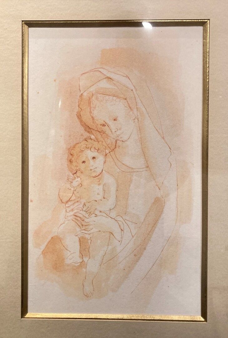 Null Vierge à l'Enfant

Lavis et traces de crayon sur papier

35 x 21 cm
