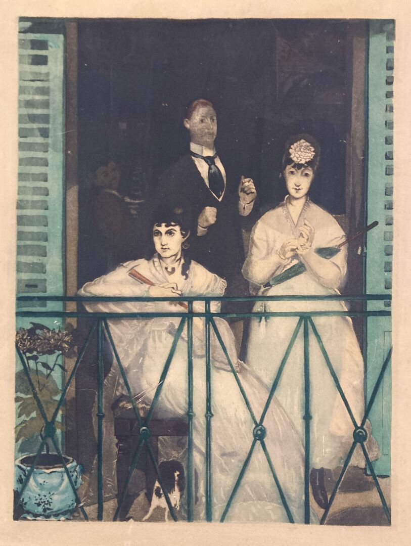Null Édouard MANET (1832-1883), nach

Der Balkon

Gerahmte Aquatinta

55 x 42 cm&hellip;