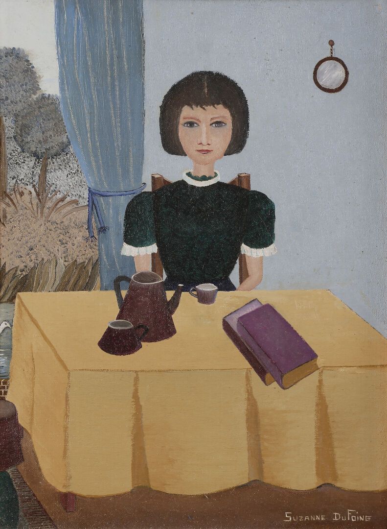 Null 苏珊娜-杜芬(生于1930年)

早餐会

布面油画，右下角有签名，框架背面有标题

40 x 30厘米