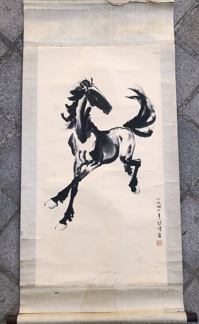 Null CHINA

Pferd

Tinte auf Papier, montiert als Kakemono