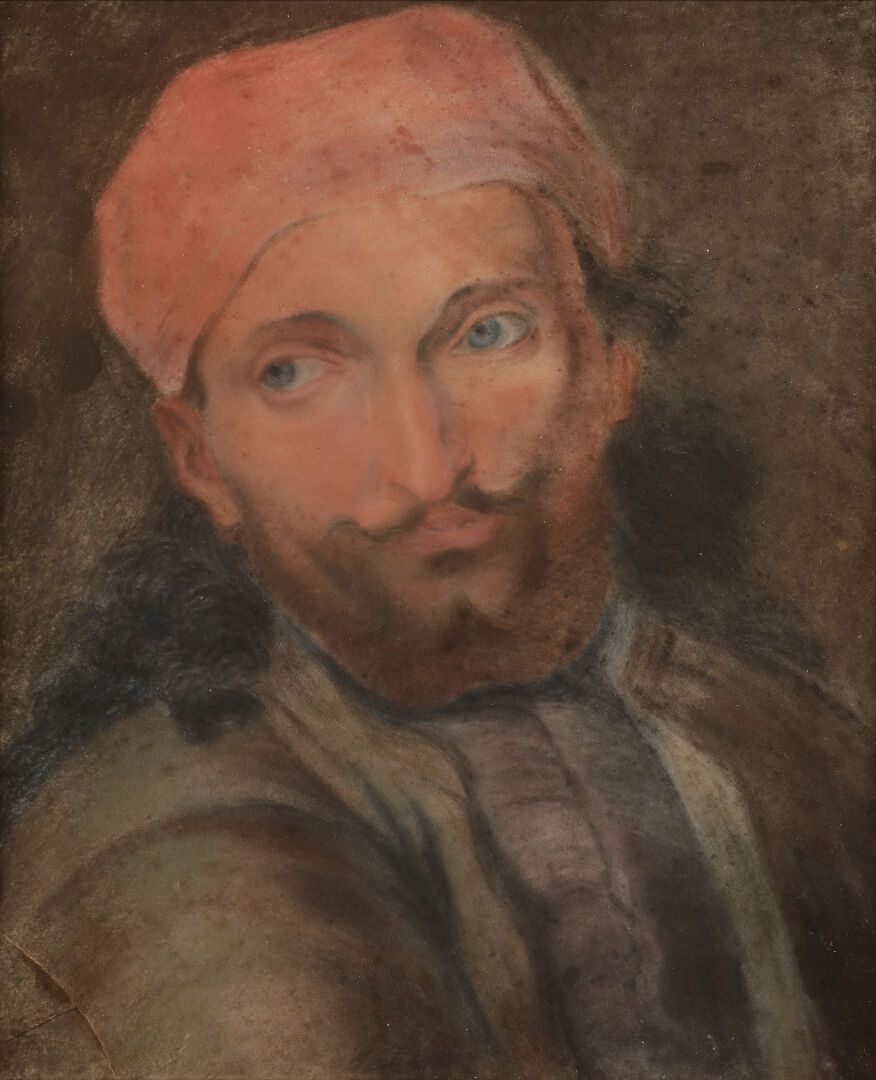 Null 19世纪的法国学校

戴着红帽子的男人的肖像

灰色

37.5 x 31 cm (左下角缺失)