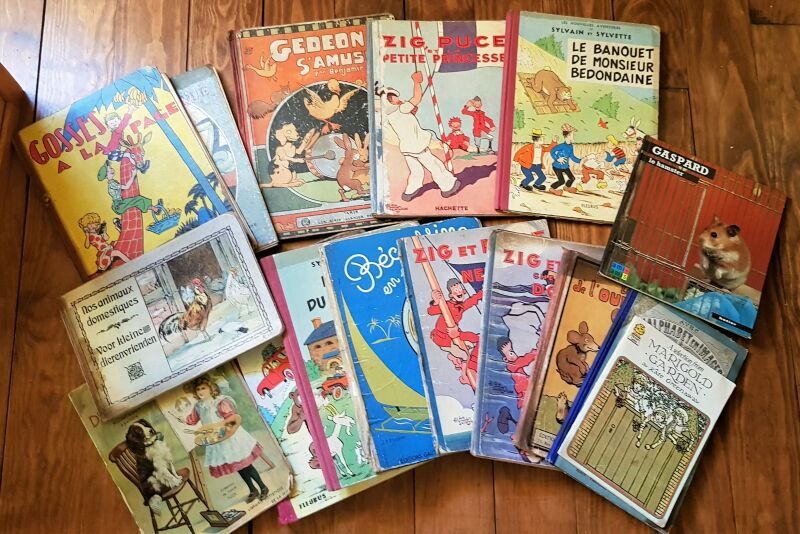 Null Livres d'enfants tels que Tintin, Bécassine, Zig et Puce, Gédéon et divers &hellip;