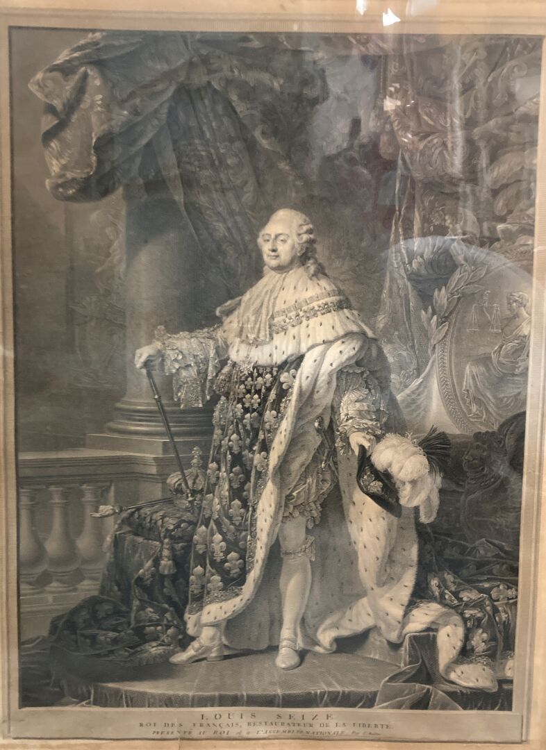 Null 卡莱之后的路易十六
杰拉德之后的路易十八
爱人路易十五在范-卢之后。 

三幅黑色雕版画
 有框架的
75 x 56 cm - 72 x 54 cm &hellip;