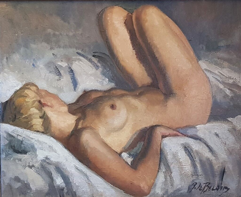 Null Pierre Mitiffiot DE BÉLAIR (1892-1956)
Donna nuda
Olio su tela, firmato in &hellip;