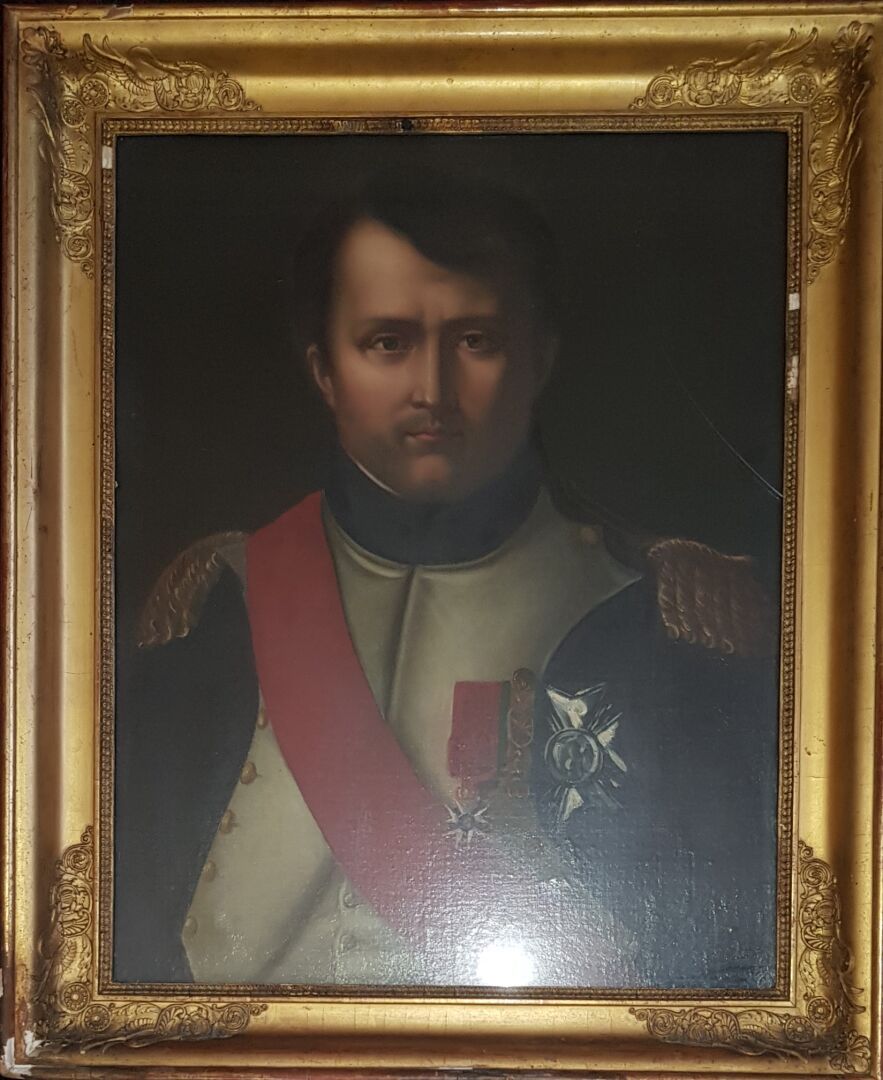 Null ECOLE FRANCAISE DU XIXème
Portrait de Napoléon 1er
Huile sur toile dans l'e&hellip;