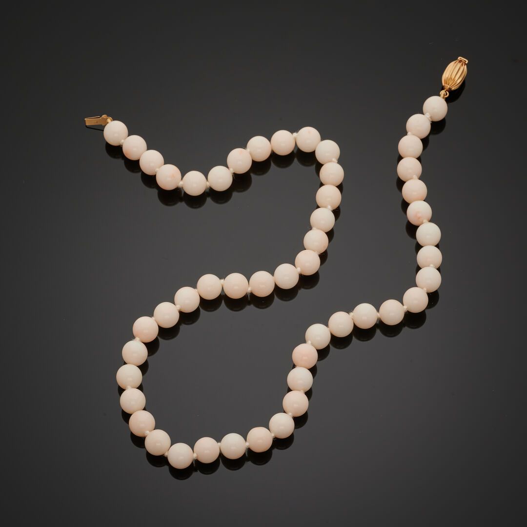 Null Collar de perlas de coral*, montadas en gargantilla sobre alambres, Cierre &hellip;