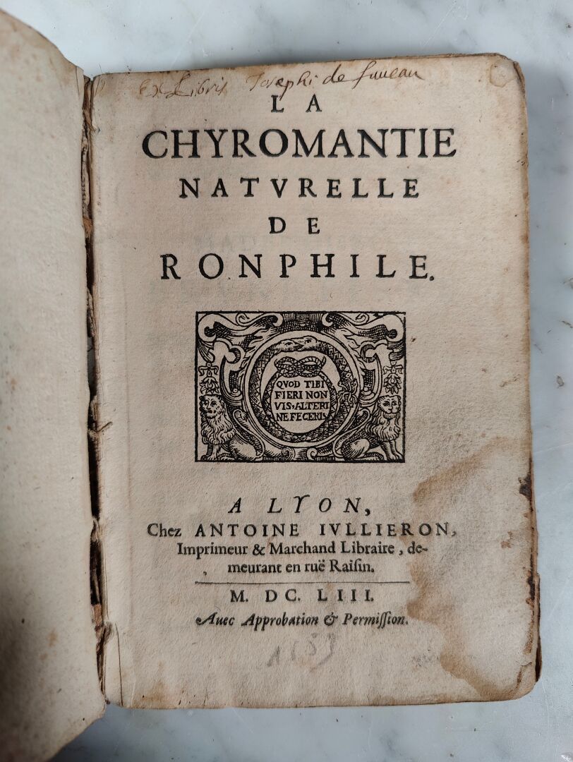 Null [CHIROMANCIE]
RONPHILE
La chiromancie naturelle de Ronphile.
Lyon, Antoine &hellip;