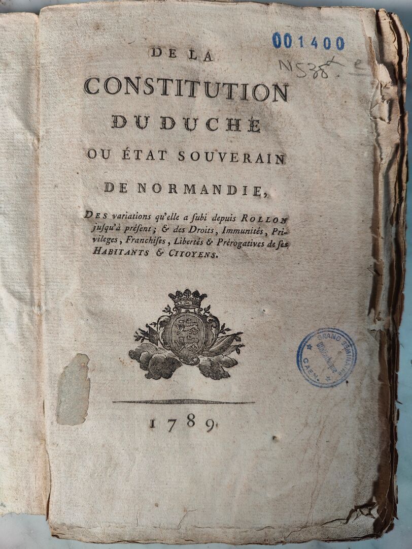 Null XXX
De la constitution du duché ou état souverain de Normandie, des variati&hellip;
